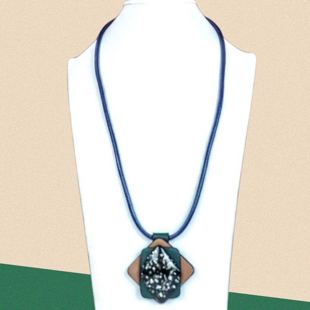 High Vibe Handmade Leather Pendant Cord Necklace